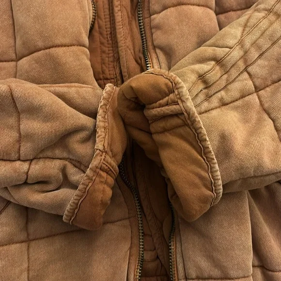 Free People Dolman quilted jacket terracotta orange XS - Picture 5 of 7